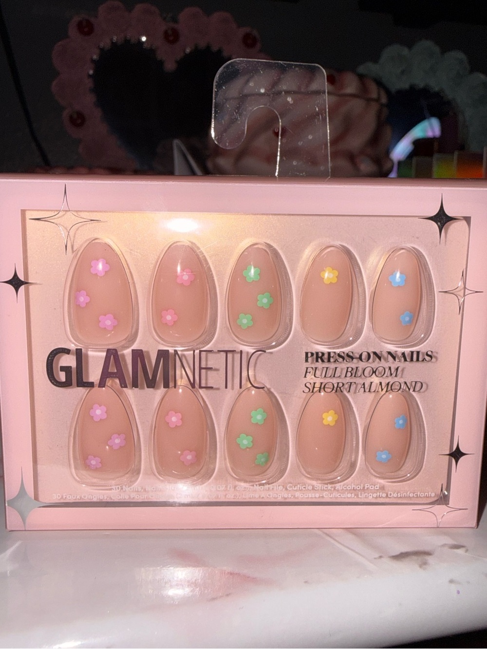 Glamnetic “Full Bloom” Short Almond Press-On Nails